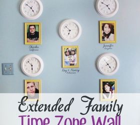 time zone wall for extended family, repurposing upcycling, wall decor