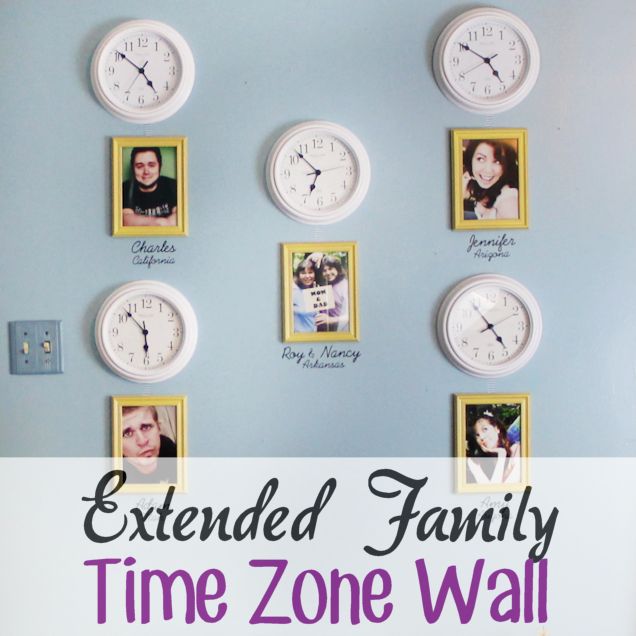 haz un muro de zonas horarias para la familia extendida