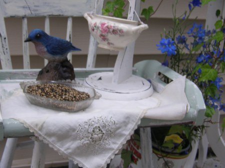 repurposed vintage items for gardening and bird feeders, container gardening, gardening, outdoor living, repurposing upcycling