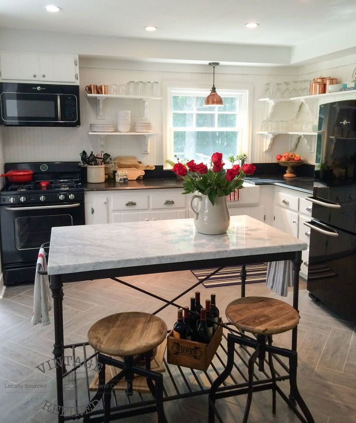 kitchen renovation reveal, kitchen cabinets, kitchen design, shelving ideas