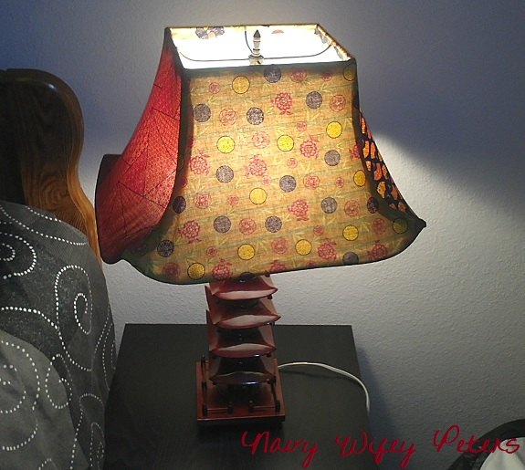 oriental lamp shade makeover, crafts, how to, lighting