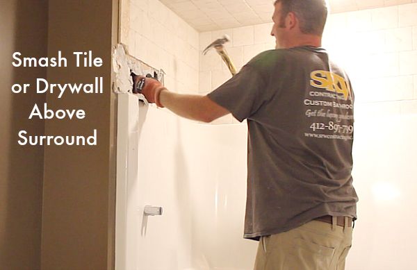 How To Remove A Fiberglass Bathtub And Surround Hometalk How To Remove A Fiberglass Bathtub And Surround In 60 Minutes Bathroom Ideas