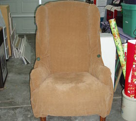how to reupholstered chair, painted furniture, reupholster