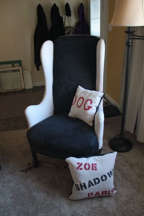 how to reupholstered chair, painted furniture, reupholster