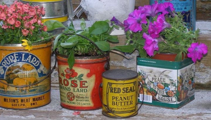 vintage garden, container gardening, flowers, gardening, outdoor living, repurposing upcycling