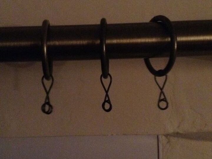 q how to paint metal curtain poles, painting, window treatments, Current pole