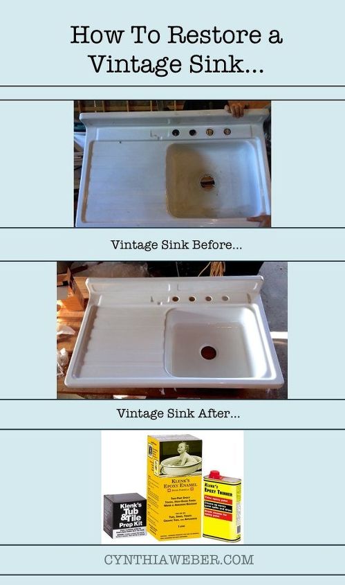 restoring a vintage sink, bathroom ideas, how to, plumbing