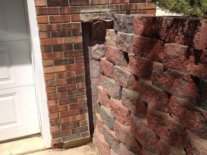 q how to repair or hide a hole in the wall, concrete masonry, home maintenance repairs, how to, I know I could put a large plant in front of it which is my second choice I am more curious about a possible repair or some way to cover it in a more subtle manner