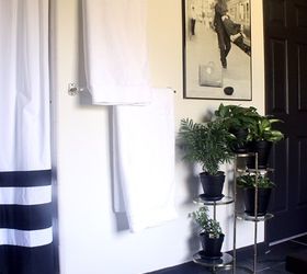 a black white and vintage master bathroom, bathroom ideas