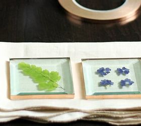 pressed flower glass coasters, crafts, flowers, gardening, how to, repurposing upcycling