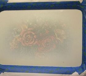 metal tray up cycle, chalkboard paint, crafts, decoupage, how to