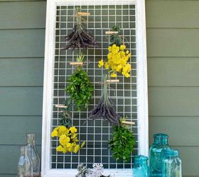 herb drying rack repurposed from a picture frame, flowers, gardening, how to, repurposing upcycling