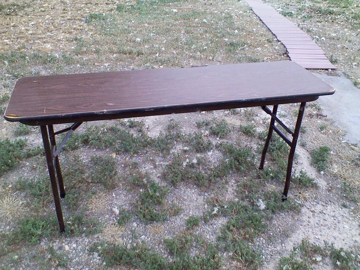 looking for ideas on how to refinish a fold up table
