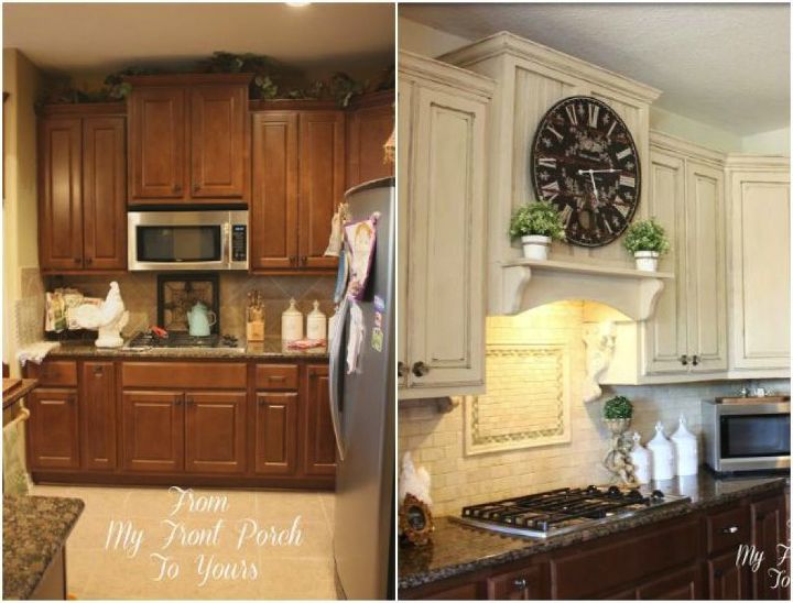 these kitchen cabinets will convince your husband to let you paint, home improvement, kitchen cabinets, kitchen design, Project via Pamela From My Front Porch to Yours