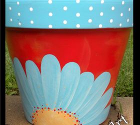 Painted Clay  Pots  by GranArt Hometalk