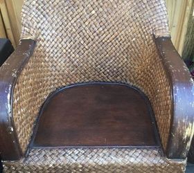 q wicker chair identification, painted furniture, repurposing upcycling, Front view