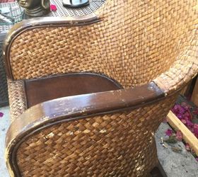 q wicker chair identification, painted furniture, repurposing upcycling, side view