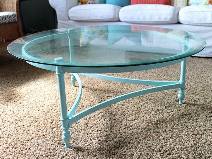 Metal Coffee Table Too Look Shabby Chic, How To Paint Metal Coffee Table