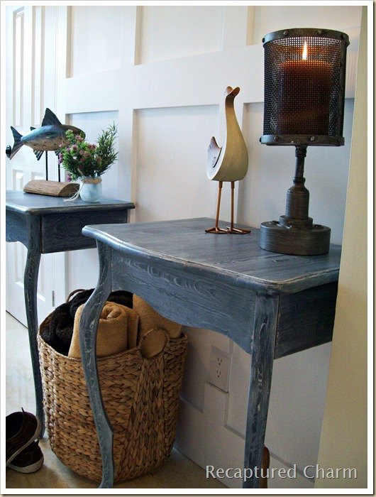 beachy entry tables, painted furniture