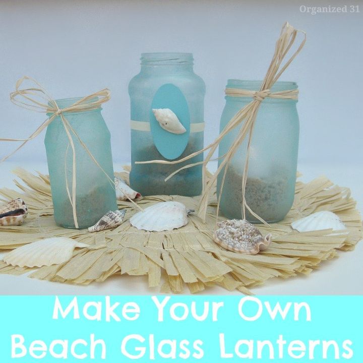 hawaiian beach glass party lanterns, crafts, fireplaces mantels, how to