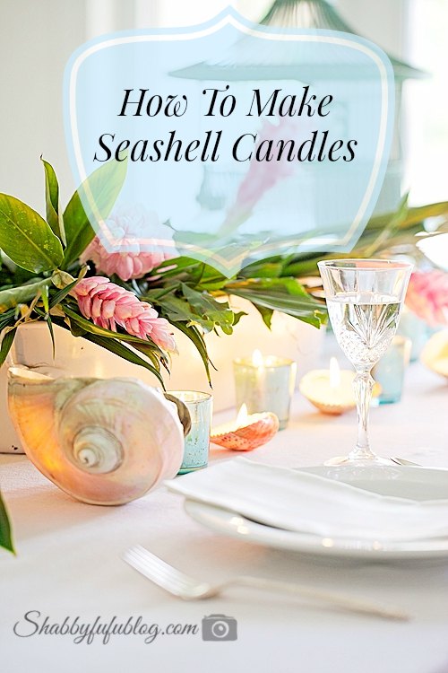 creando velas de conchas marinas diy, La mesa est preparada para el verano