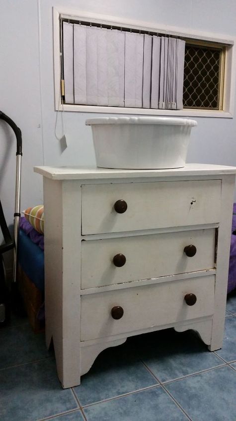 q renovating bathroom how to turn a dresser into a vanity, bathroom ideas, home improvement, painted furniture, repurposing upcycling