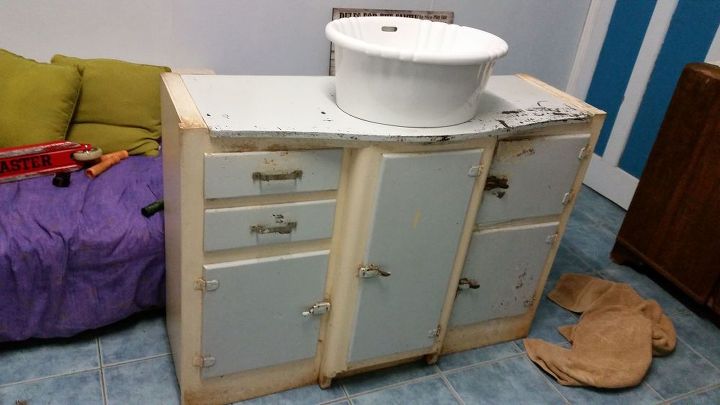 q renovating bathroom how to turn a dresser into a vanity, bathroom ideas, home improvement, painted furniture, repurposing upcycling