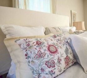 diy upholstered drop cloth headboard, bedroom ideas, how to, painted furniture, repurposing upcycling, reupholster