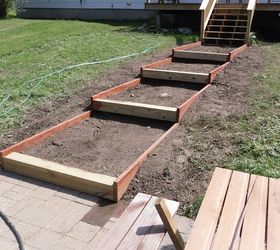 how to build steps on a slope, landscape, outdoor living, patio, stairs