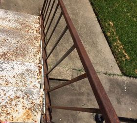 anyone know a quick solution to removing rust off an iron stairwell, This is how bad it is