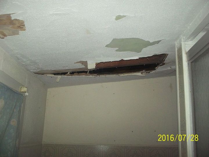 q old house worth my time and money, home improvement, home maintenance repairs, The ceiling in the bathroom has completely collapsed What is this Is this serious or an easy fix