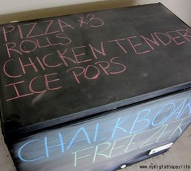 diy chalkboard freezer, appliances, chalkboard paint, repurposing upcycling