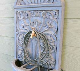 wall planter repurposed from a water fountain, container gardening, gardening, repurposing upcycling