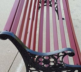 giving a sad worn out park bench new life