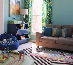 wallpapered formal living room becomes a playful toy room, living room ideas, wall decor