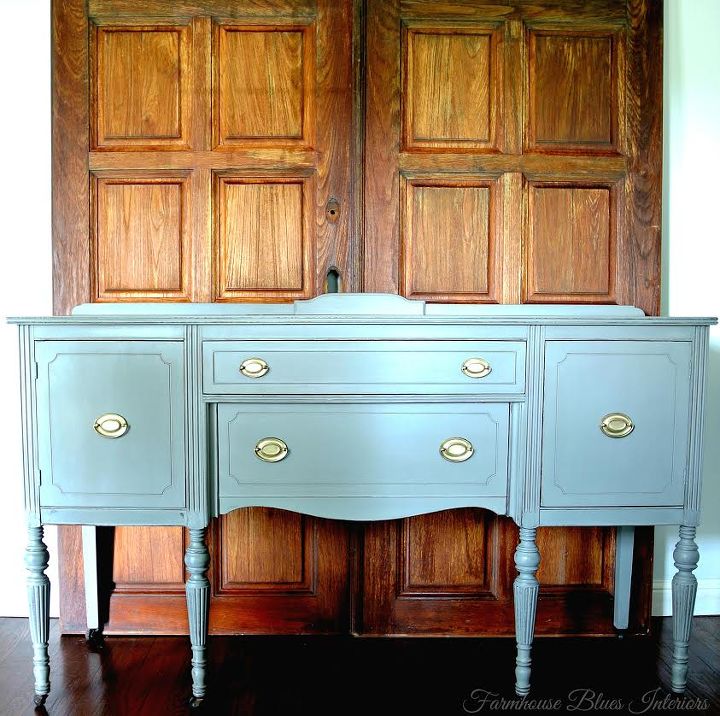 cobblestone buffet makeover, painted furniture