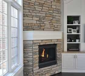 how to update your fireplace with stone, concrete masonry, fireplaces mantels, how to