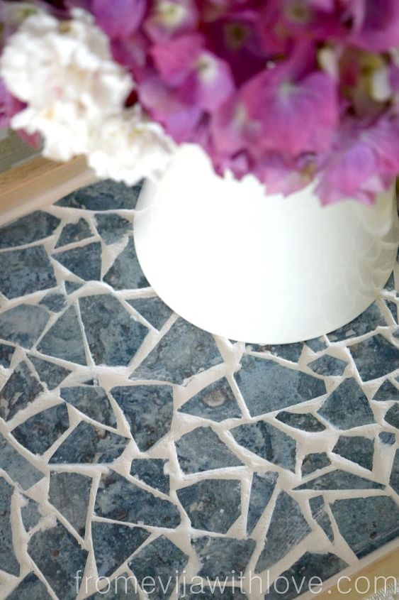 diy mosaic tile tray, crafts, how to, repurposing upcycling