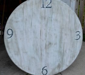 repurposed table to diy garden clock, gardening, how to, repurposing upcycling, woodworking projects