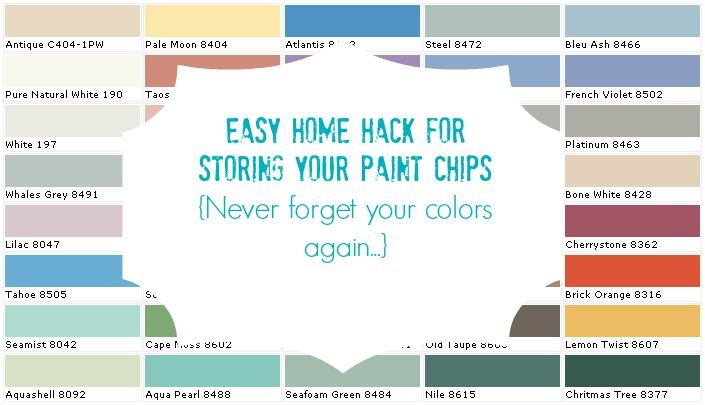 easy home hack for storing your paint chips, paint colors, painting, storage ideas
