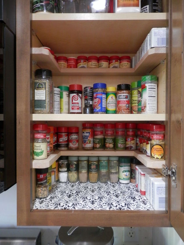 diy spicy shelf organizer, kitchen cabinets, organizing, shelving ideas
