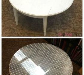 Coffee Table ReVamp Using Wrapping Paper and Mod Podge | Hometalk