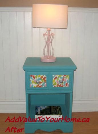 how to paint laminate furniture, how to, painted furniture, Chalk paint laminate bedside table