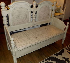 headboard bench, painted furniture, repurposing upcycling