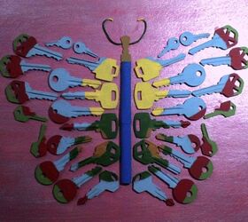 repurposed keys craft butterfly, crafts, how to, repurposing upcycling