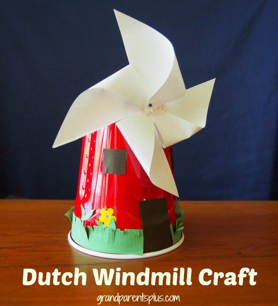 manualidad de molino de viento holands para nios
