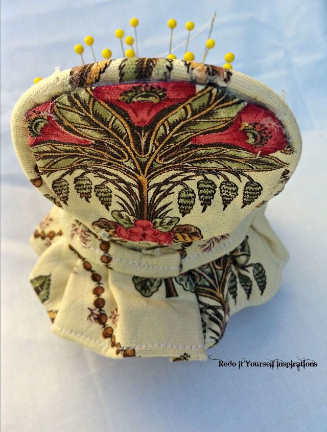 diy pin cushion chair from tuna cans, crafts, how to, organizing, repurposing upcycling, reupholster