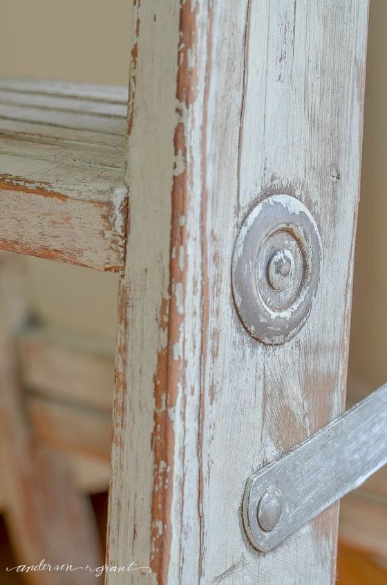 how to get a distressed finish on a vintage mint ladder, painting, repurposing upcycling