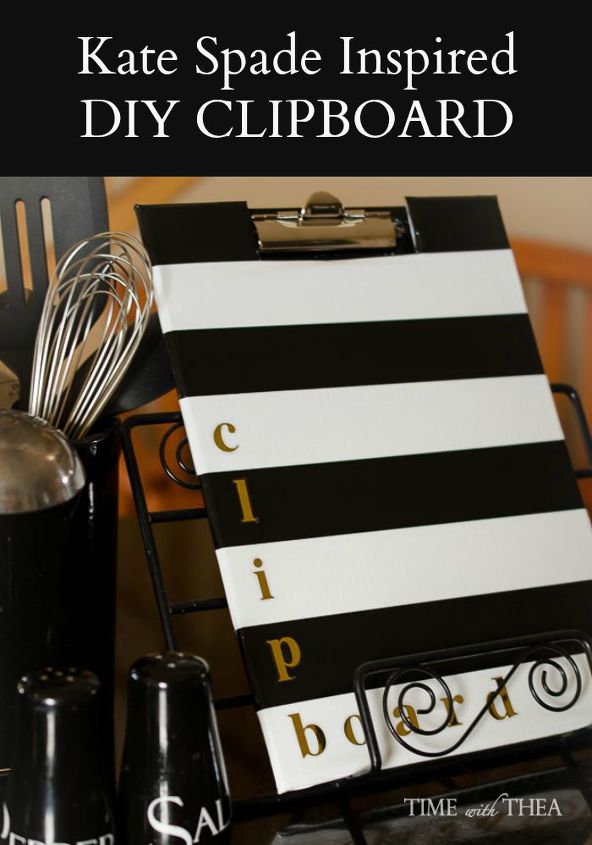 how to turn a basic clipboard into a stylish kate spade inspired portfolio, crafts, how to, repurposing upcycling