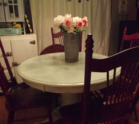 old table chairs makeover, painted furniture, repurposing upcycling